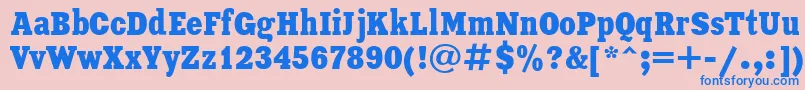 Шрифт XeniaCondensedCyrillic – синие шрифты на розовом фоне