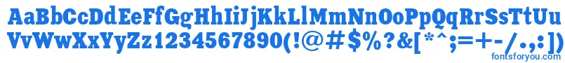 フォントXeniaCondensedCyrillic – 白い背景に青い文字