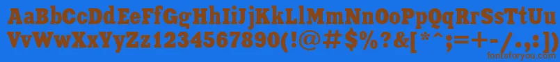 Шрифт XeniaCondensedCyrillic – коричневые шрифты на синем фоне