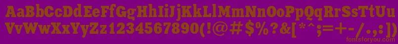 Шрифт XeniaCondensedCyrillic – коричневые шрифты на фиолетовом фоне