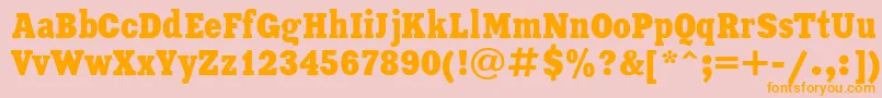 Шрифт XeniaCondensedCyrillic – оранжевые шрифты на розовом фоне