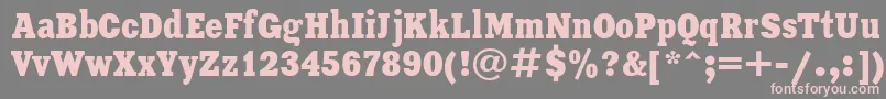 Шрифт XeniaCondensedCyrillic – розовые шрифты на сером фоне