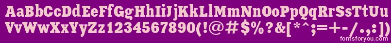 XeniaCondensedCyrillic-fontti – vaaleanpunaiset fontit violetilla taustalla