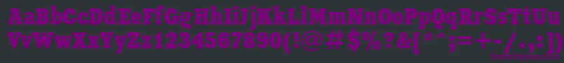 XeniaCondensedCyrillic Font – Purple Fonts on Black Background