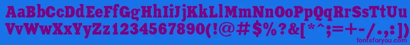 XeniaCondensedCyrillic Font – Purple Fonts on Blue Background