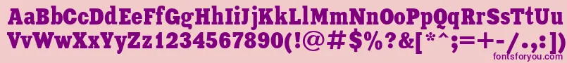 XeniaCondensedCyrillic-Schriftart – Violette Schriften auf rosa Hintergrund