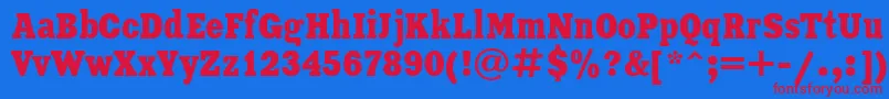 XeniaCondensedCyrillic Font – Red Fonts on Blue Background