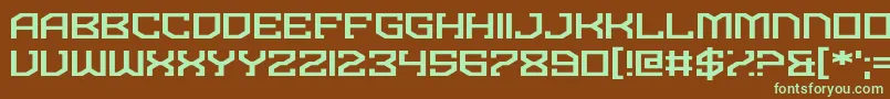 Dominian-fontti – vihreät fontit ruskealla taustalla