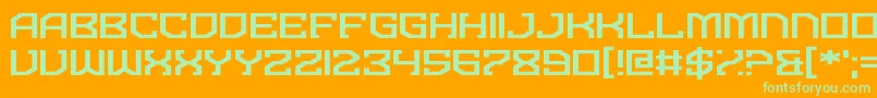 Dominian-fontti – vihreät fontit oranssilla taustalla