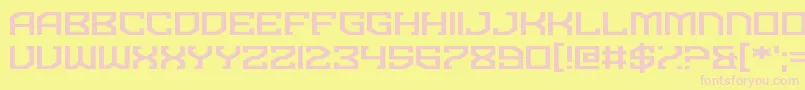 Dominian-fontti – vaaleanpunaiset fontit keltaisella taustalla