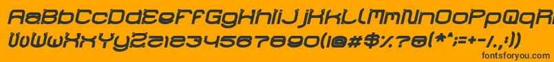 RaynalizBoldItalic Font – Black Fonts on Orange Background