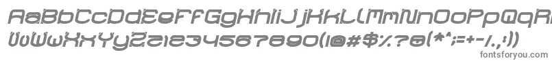 フォントRaynalizBoldItalic – 白い背景に灰色の文字