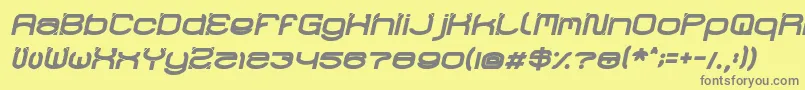 RaynalizBoldItalic Font – Gray Fonts on Yellow Background