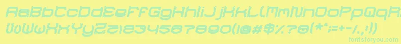 RaynalizBoldItalic Font – Green Fonts on Yellow Background