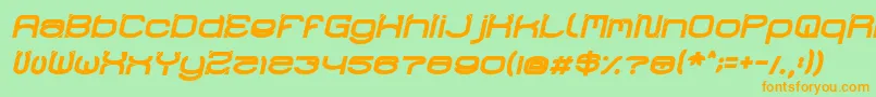 RaynalizBoldItalic Font – Orange Fonts on Green Background