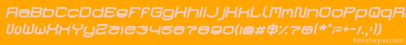 RaynalizBoldItalic Font – Pink Fonts on Orange Background