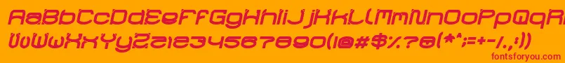 RaynalizBoldItalic Font – Red Fonts on Orange Background