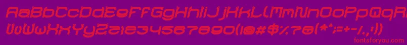 RaynalizBoldItalic Font – Red Fonts on Purple Background