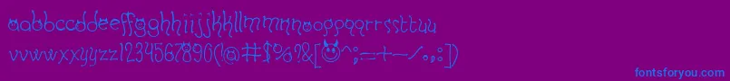 Шрифт Horndb – синие шрифты на фиолетовом фоне