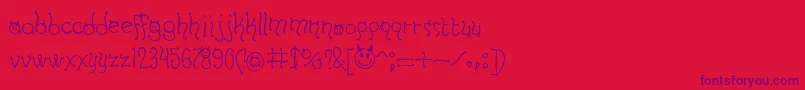 Horndb Font – Purple Fonts on Red Background