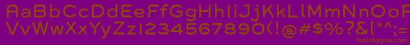 Grover-Schriftart – Braune Schriften auf violettem Hintergrund