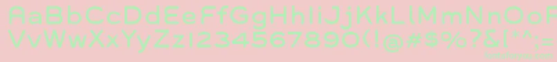 Grover-Schriftart – Grüne Schriften auf rosa Hintergrund