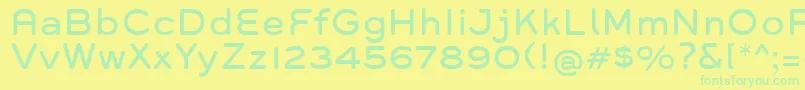 Grover Font – Green Fonts on Yellow Background
