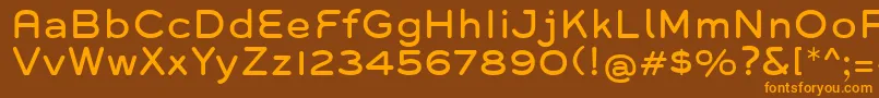 Czcionka Grover – pomarańczowe czcionki na brązowym tle