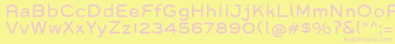 フォントGrover – ピンクのフォント、黄色の背景