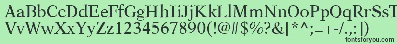 フォントA831RomanRegular – 緑の背景に黒い文字