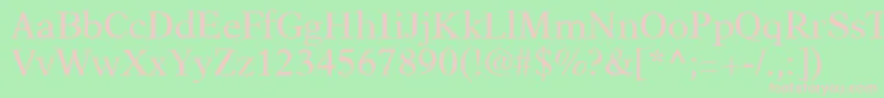 A831RomanRegular Font – Pink Fonts on Green Background