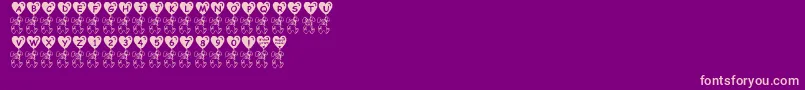 Hasi-fontti – vaaleanpunaiset fontit violetilla taustalla