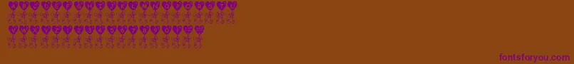 Hasi Font – Purple Fonts on Brown Background