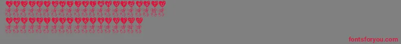 Hasi Font – Red Fonts on Gray Background