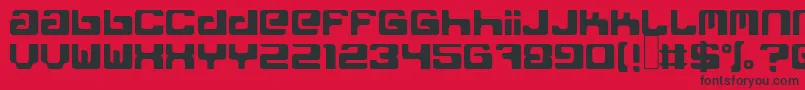 FreakNormal Font – Black Fonts on Red Background