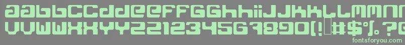 FreakNormal Font – Green Fonts on Gray Background