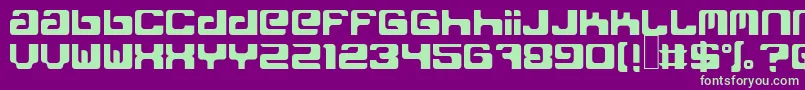 FreakNormal Font – Green Fonts on Purple Background