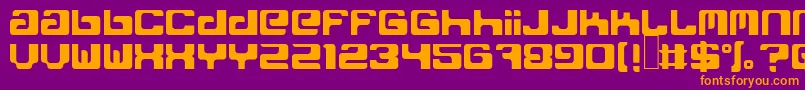 FreakNormal Font – Orange Fonts on Purple Background