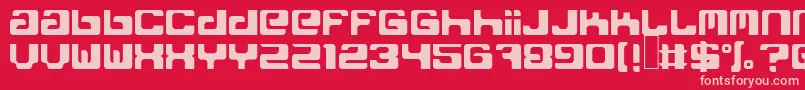 FreakNormal Font – Pink Fonts on Red Background