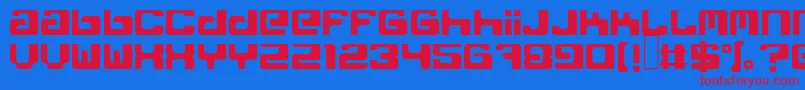 FreakNormal Font – Red Fonts on Blue Background