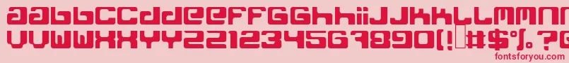 FreakNormal Font – Red Fonts on Pink Background