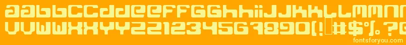 FreakNormal Font – Yellow Fonts on Orange Background