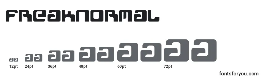 FreakNormal Font Sizes