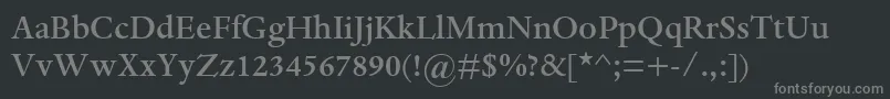 Шрифт DanteMtMedium – серые шрифты на чёрном фоне