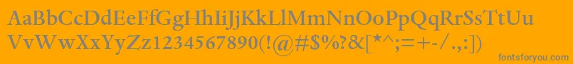 DanteMtMedium Font – Gray Fonts on Orange Background