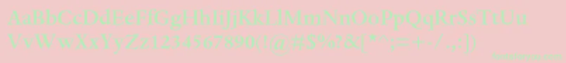 DanteMtMedium Font – Green Fonts on Pink Background