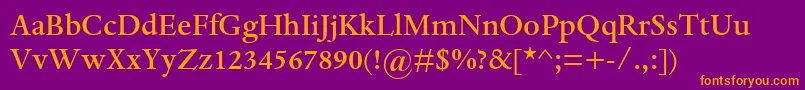 DanteMtMedium Font – Orange Fonts on Purple Background