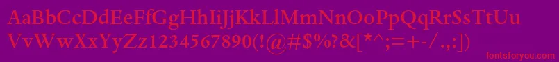 DanteMtMedium Font – Red Fonts on Purple Background
