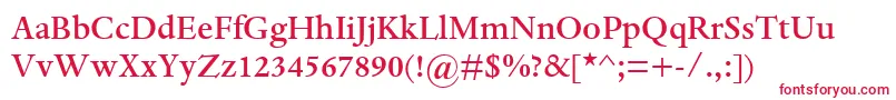 DanteMtMedium Font – Red Fonts on White Background
