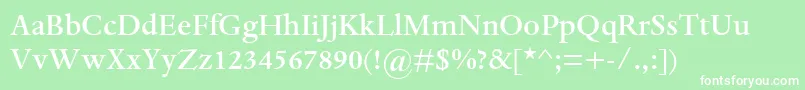 DanteMtMedium Font – White Fonts on Green Background